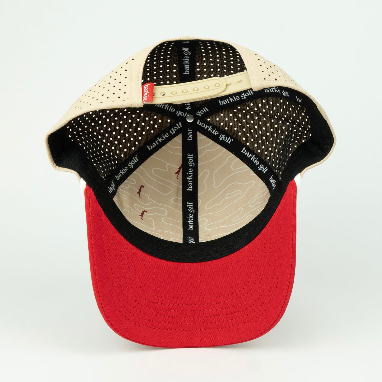 Birdie Performance (6 panel) Rope Hat - Tan/Red