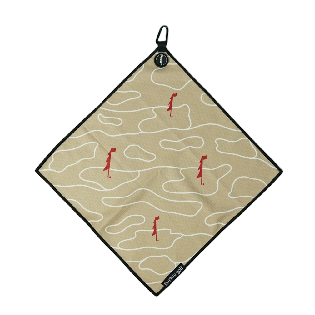 Course Camo Golf Towel - Tan