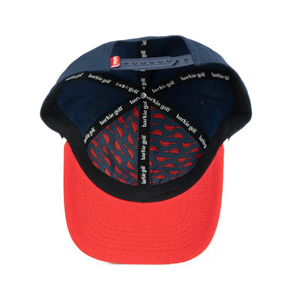DBL Birdie Performance (6 panel) Rope Hat - Navy/Red