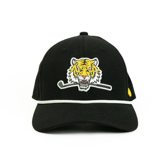 Tiger Performance (6 panel) Rope Hat - Black