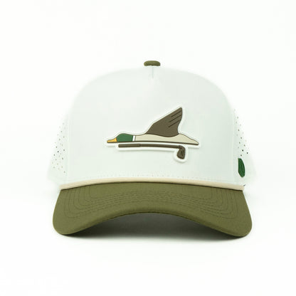 Duck Performance Rope Hat - White/Olive