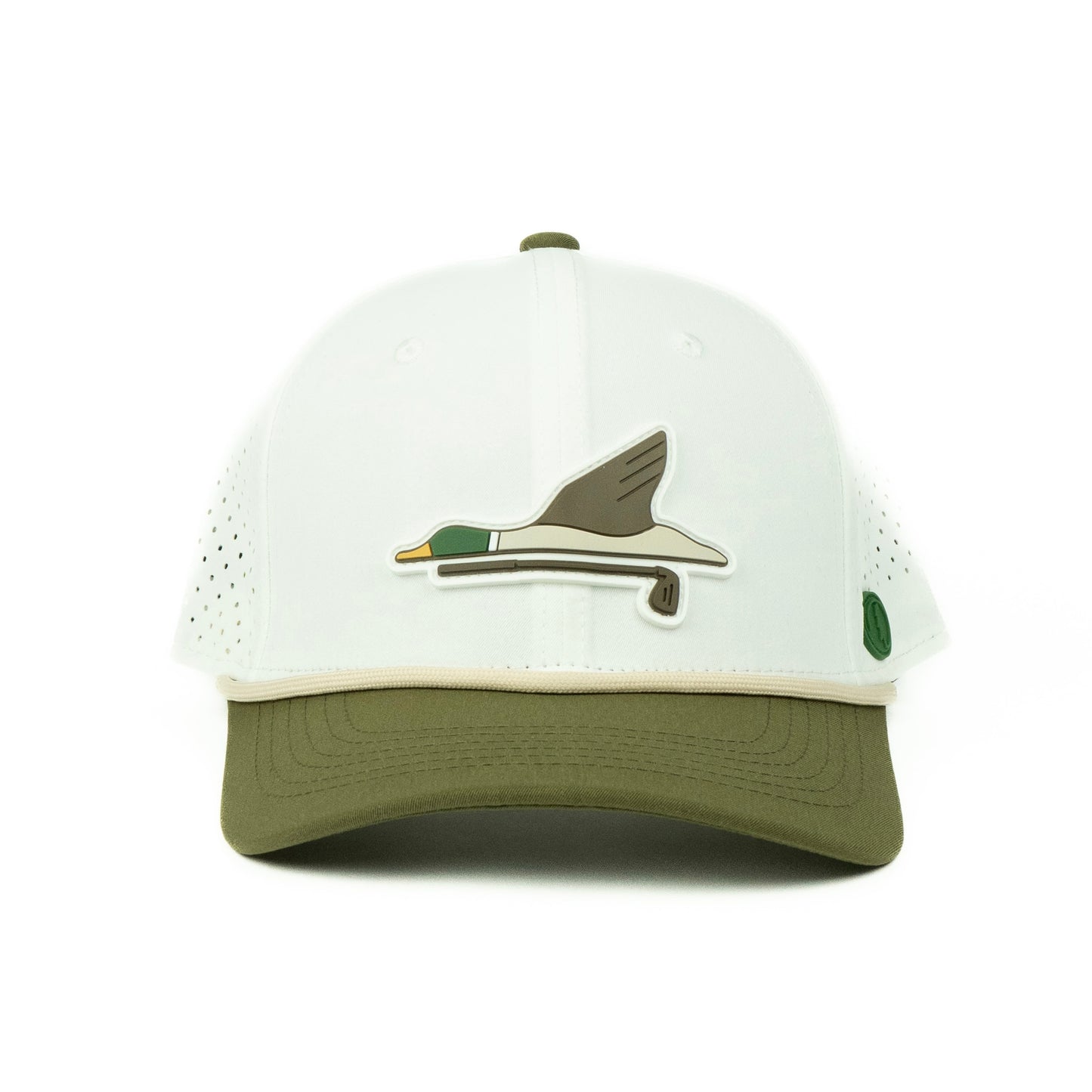Duck Performance Rope Hat (6panel) - White/Olive
