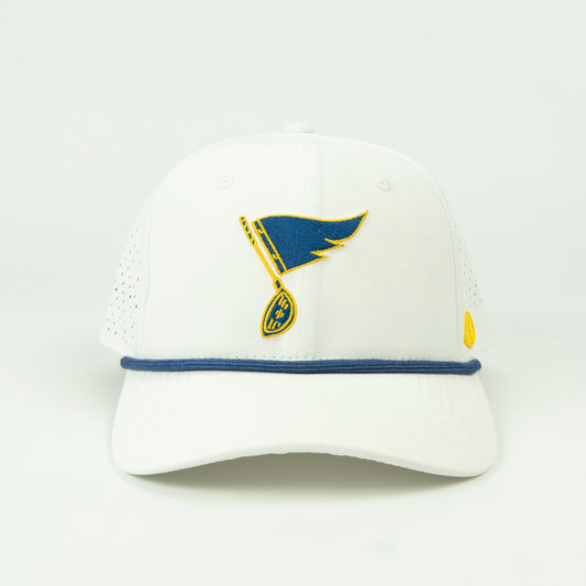 Big Stick Performance (6 panel) Rope Hat - White