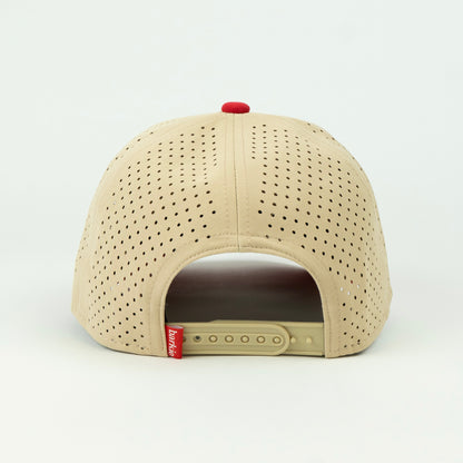 Birdie Performance (6 panel) Rope Hat - Tan/Red