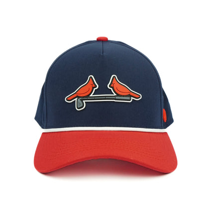 DBL Birdie Performance Rope Hat - Navy/Red