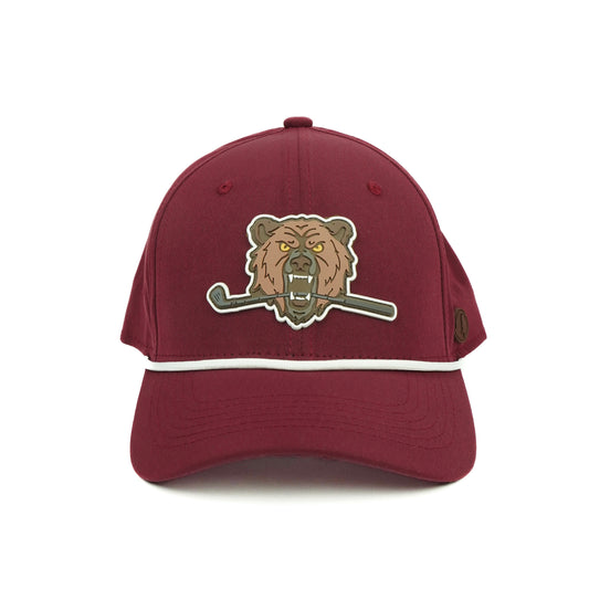 Bear Performance (6 panel) Rope Hat - Maroon