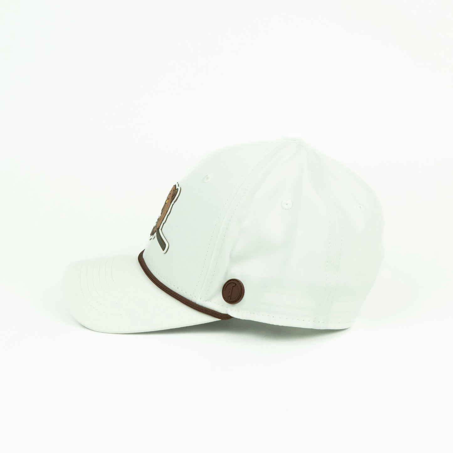 Bear Performance (6 panel) Rope Hat - White