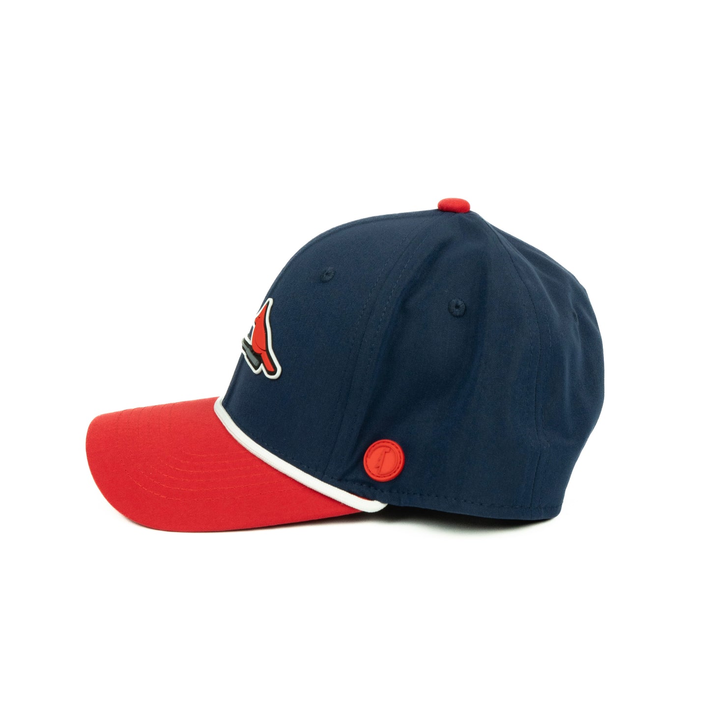 DBL Birdie Performance (6 panel) Rope Hat - Navy/Red