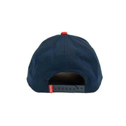 DBL Birdie Performance (6 panel) Rope Hat - Navy/Red